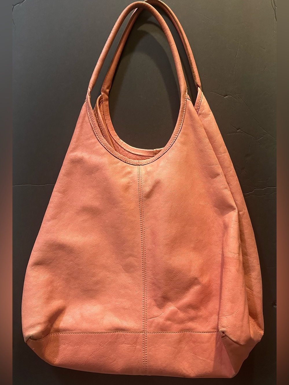 Talbots Leather Hobo in Dusty Salmon